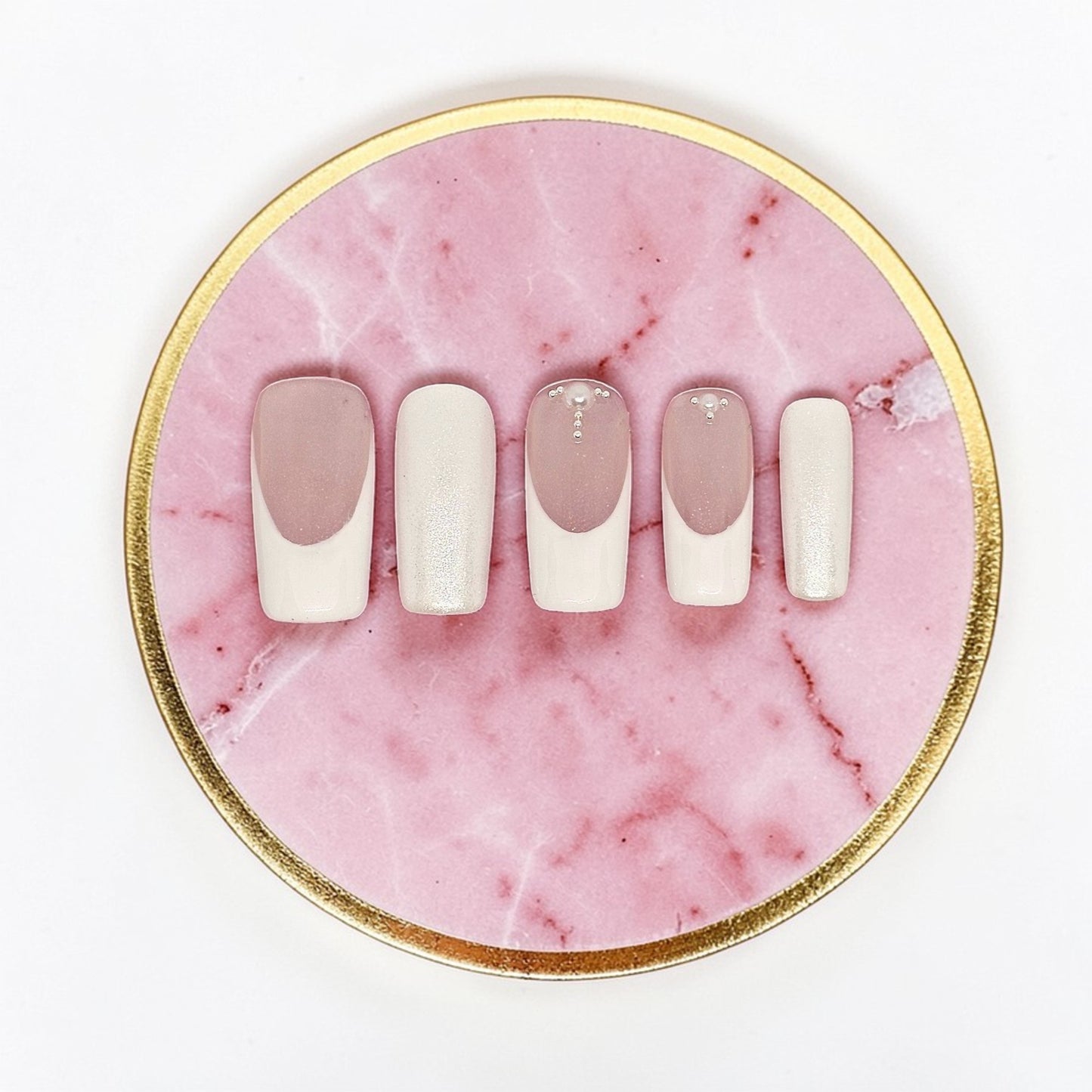 Pink Frost Press On Nails