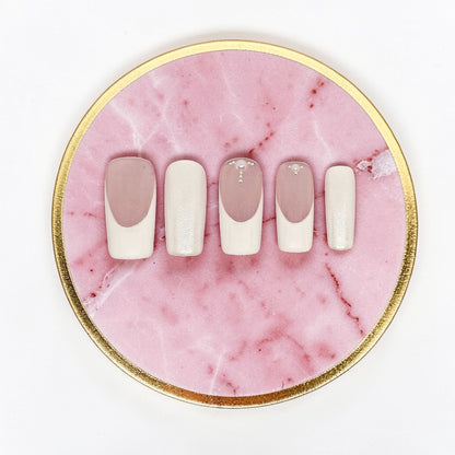 Pink Frost Press On Nails