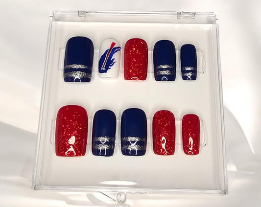 Buffalo Game Day Press On Nails