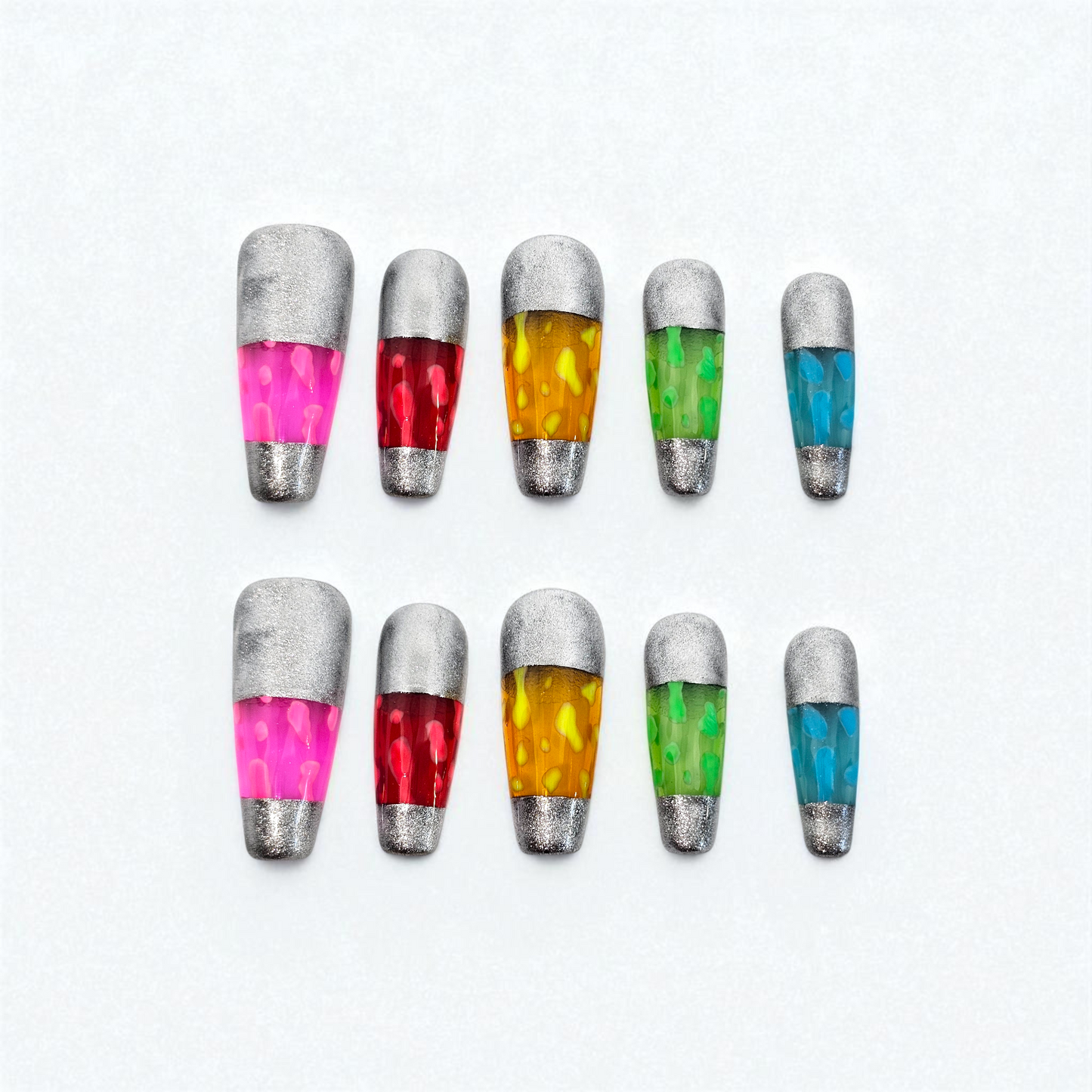 Lava Lamp Press On Nails