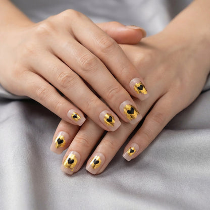 Golden Crush Press On Nails