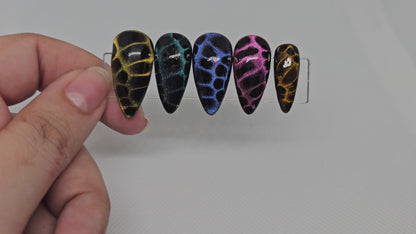 Galaxy Snake Skin Press On Nails