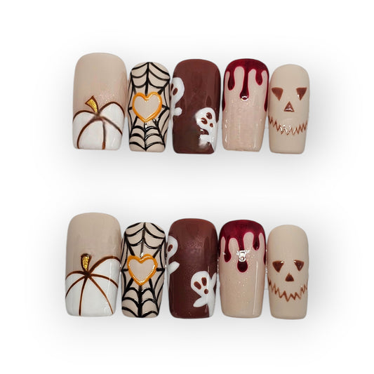 Pumpkin Spice & Everything Fright Press On Nails