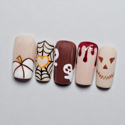 Pumpkin Spice & Everything Fright Press On Nails