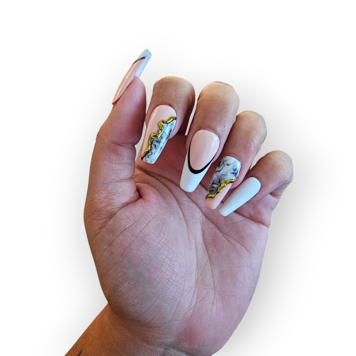 Marble Mischief Press On Nails